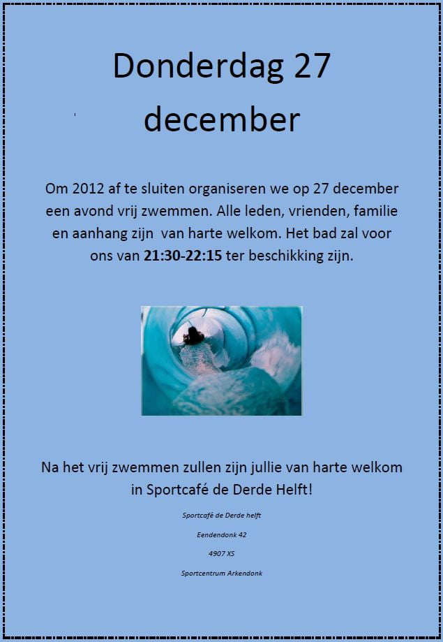 Vrije training 27-12-2012